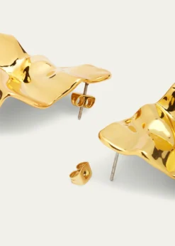 Alexis BittarCrumpled Gold Large Post Earrings