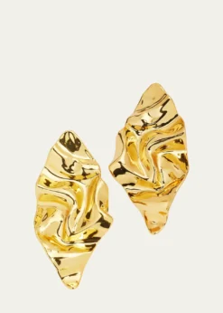 Alexis BittarCrumpled Gold Large Post Earrings