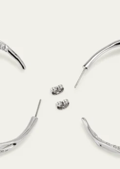 Alexis BittarIntertwined Pave Hoop Earrings
