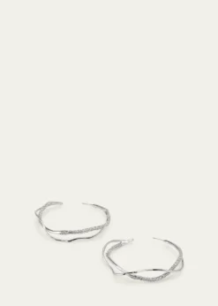 Alexis BittarIntertwined Pave Hoop Earrings