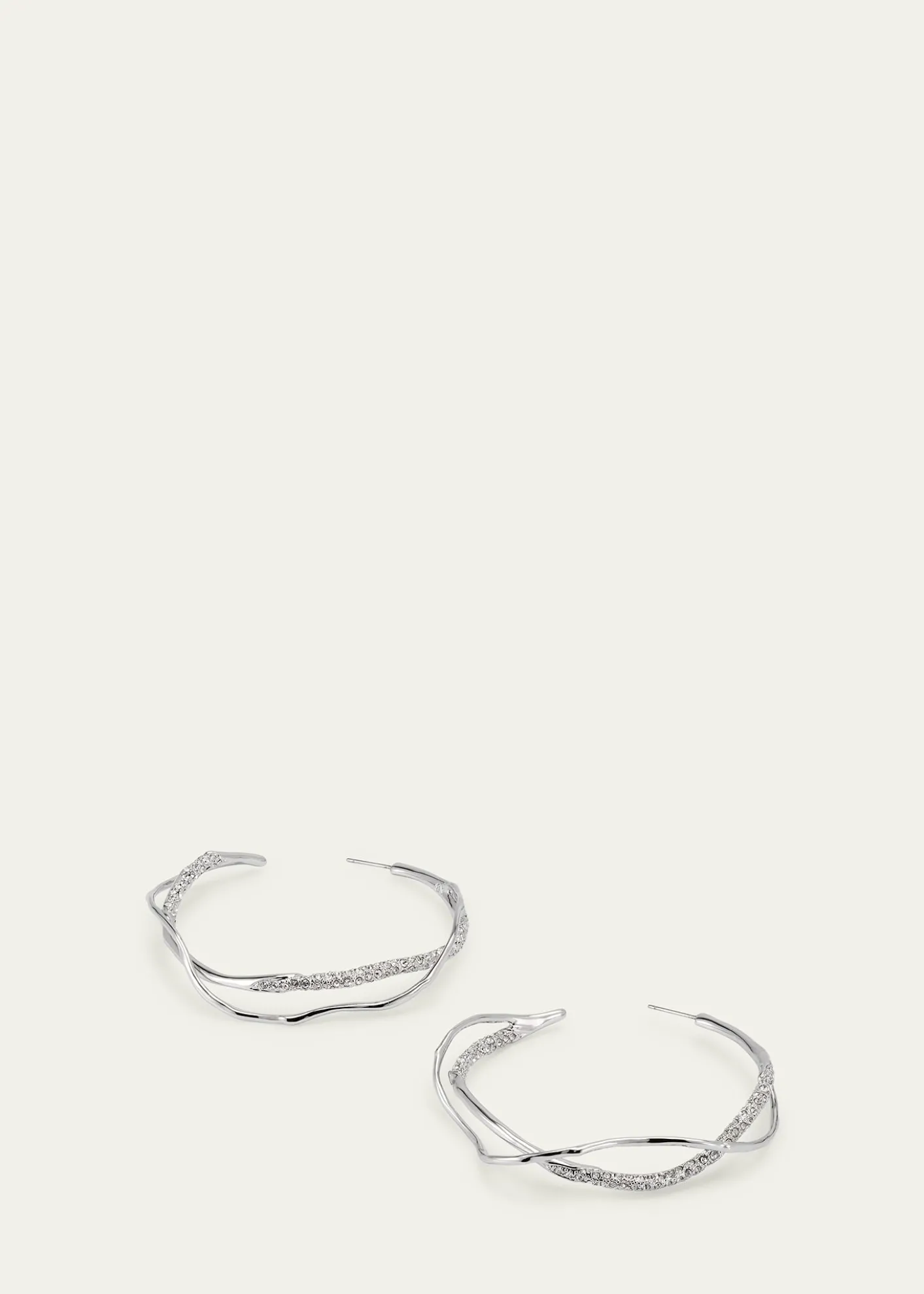 Alexis BittarIntertwined Pave Hoop Earrings
