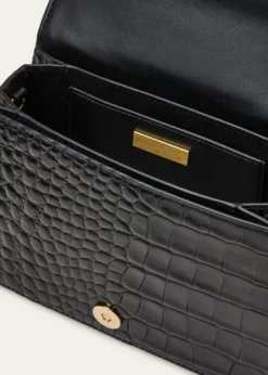 Alexis BittarLucite Quad Croc-Embossed Top-Handle Bag