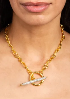 Alexis BittarSolanales Crystal Infinity Link Necklace