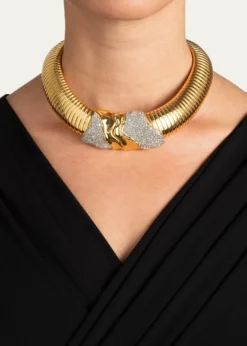 Alexis BittarSolanales Gold Tubogas Collar Necklace