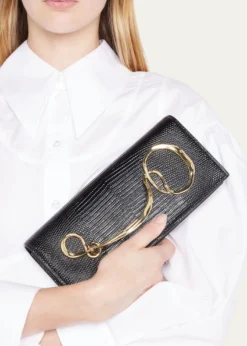 Alexis BittarTwisted Gold Side Handle Clutch Purse