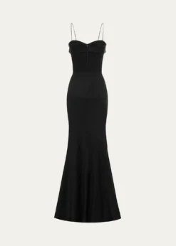 Alex PerryCupped Draped Satin Gown