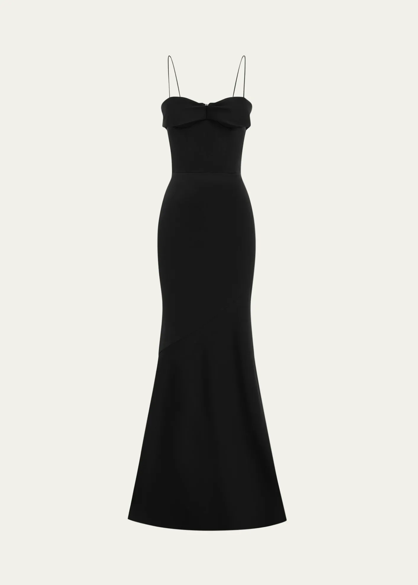 Alex PerryCupped Draped Satin Gown