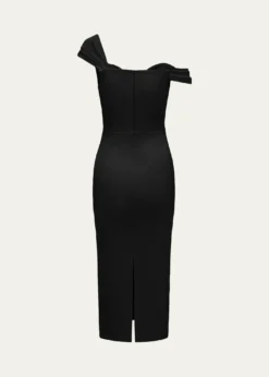 Alex PerryOff-Shoulder Sweetheart Midi Dress