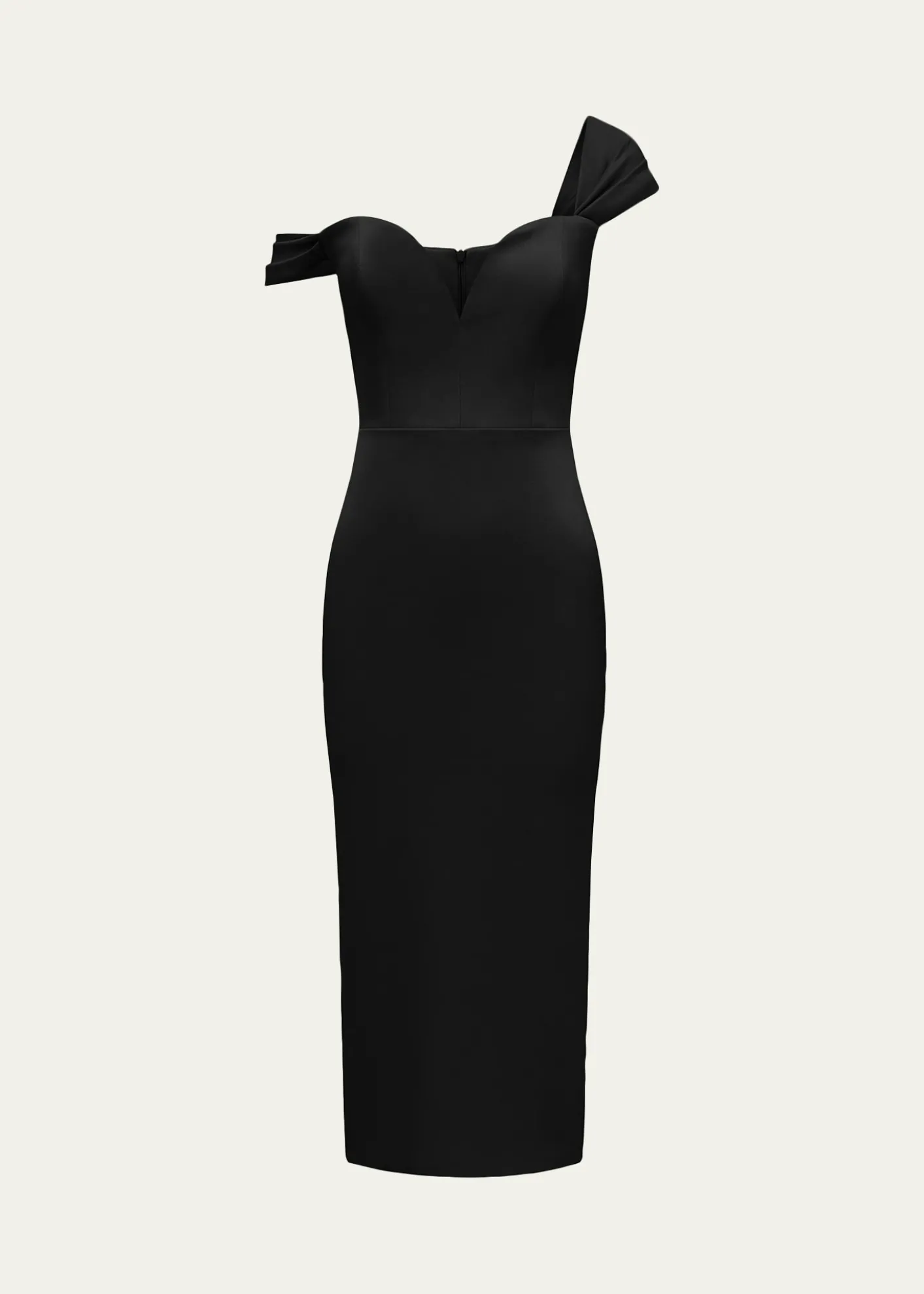 Alex PerryOff-Shoulder Sweetheart Midi Dress