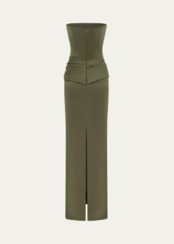 Alex PerryStrapless Twisted Longline Column Gown