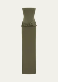 Alex PerryStrapless Twisted Longline Column Gown