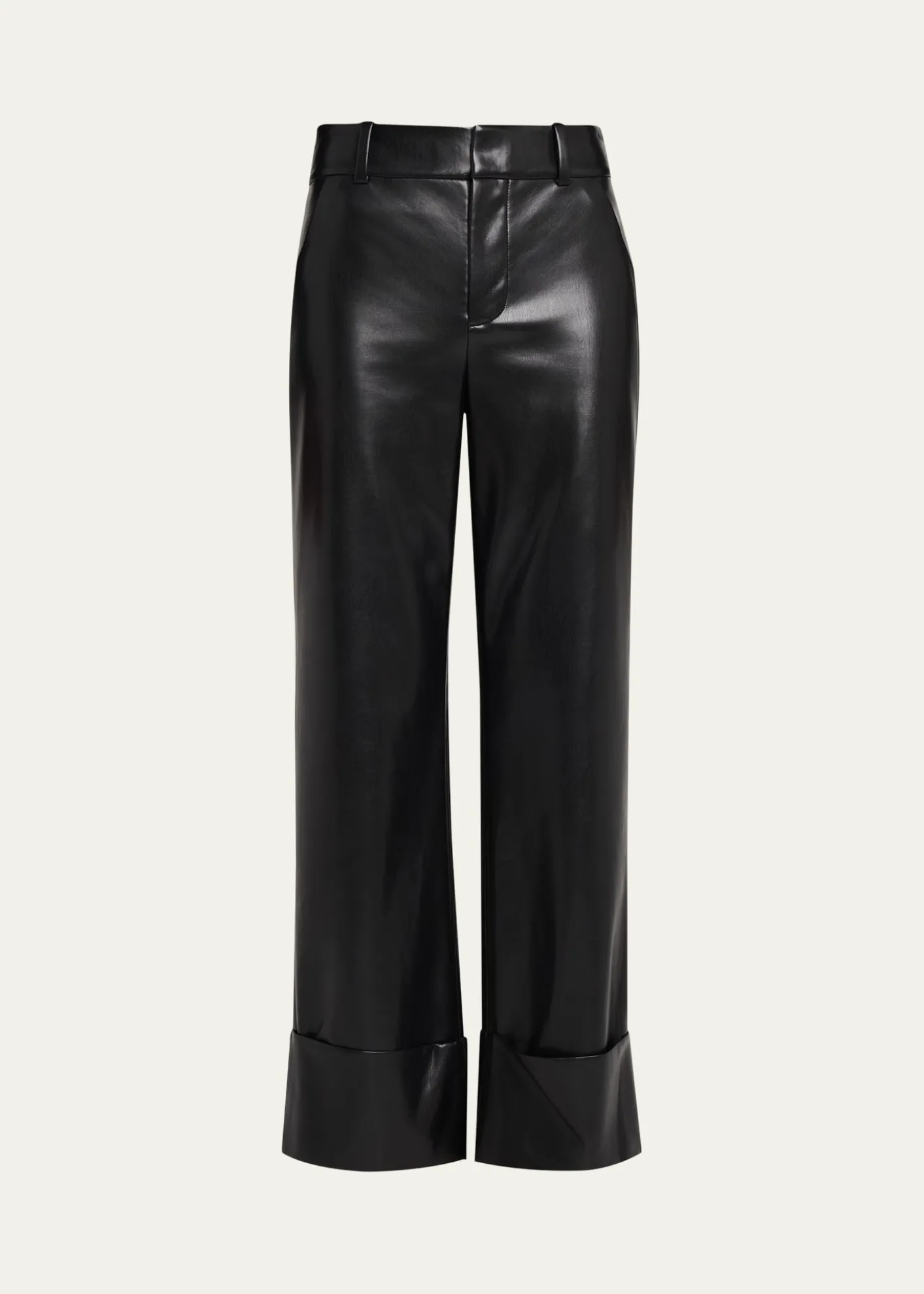 ALICE + OLIVIAAlexander Vegan Leather Cuffed Pants