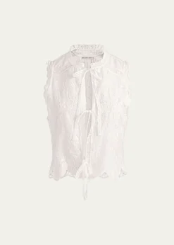 ALICE + OLIVIAAmal Embroidered Tank Top