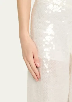 ALICE + OLIVIAAthena Sequined Wide-Leg Pants