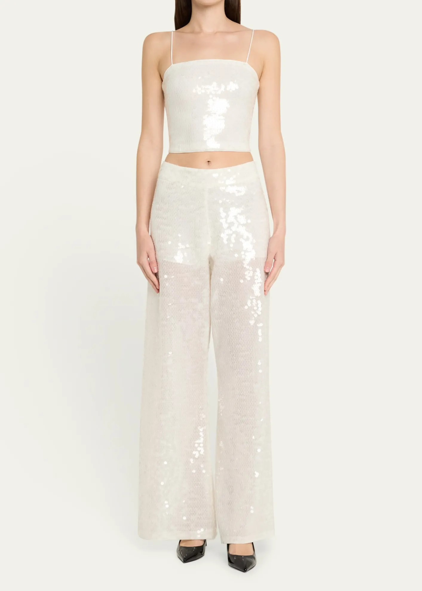 ALICE + OLIVIAAthena Sequined Wide-Leg Pants