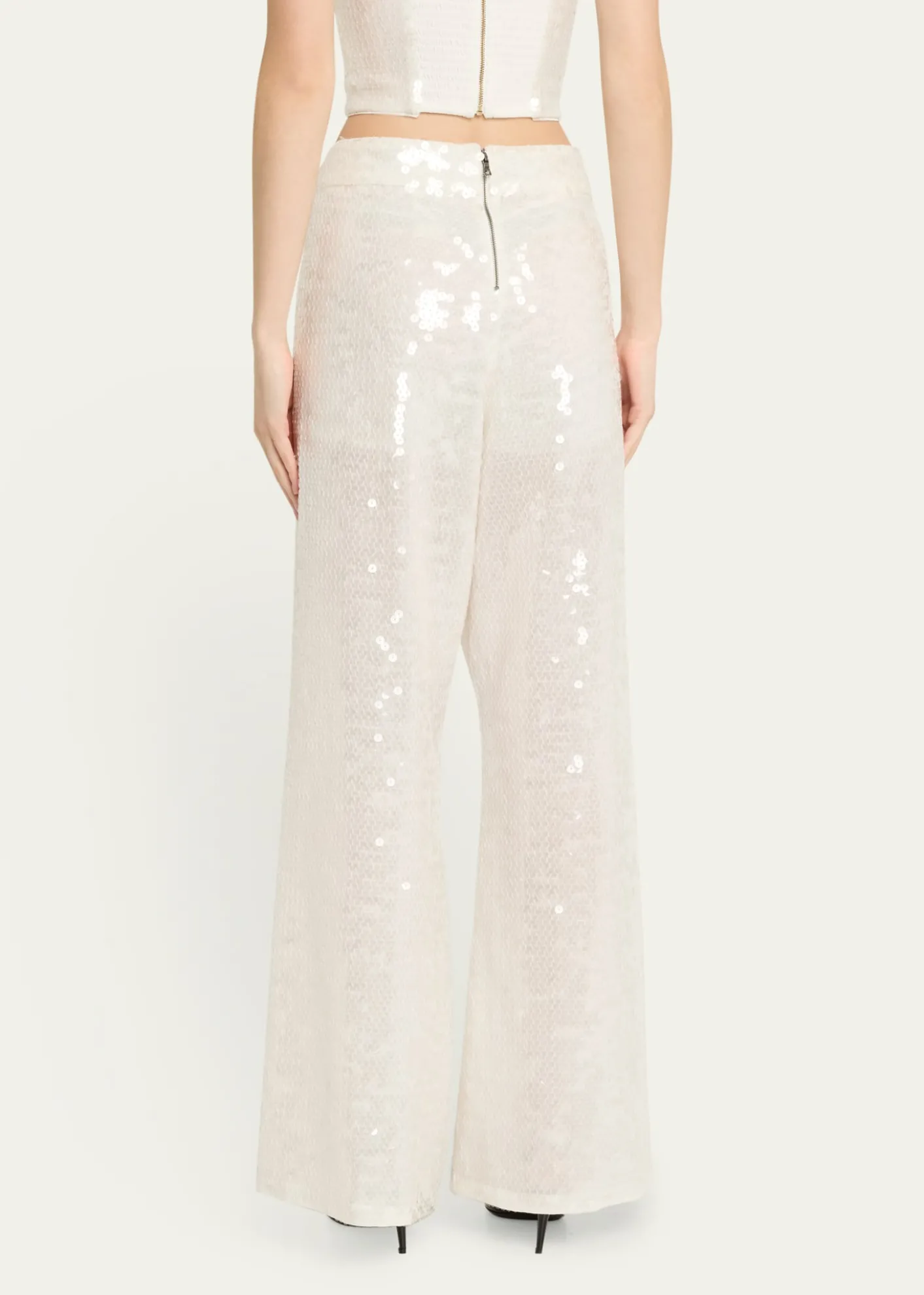 ALICE + OLIVIAAthena Sequined Wide-Leg Pants
