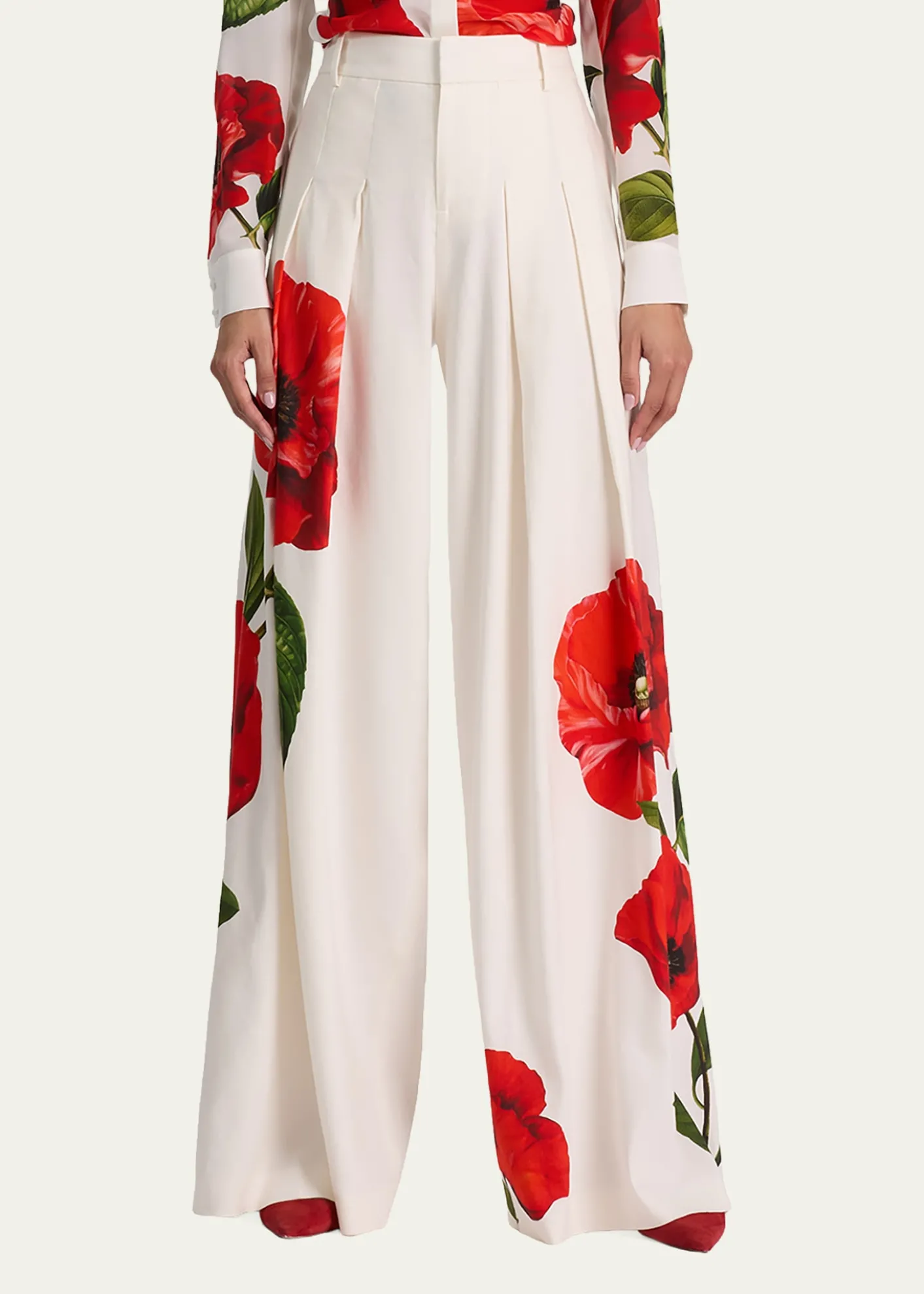 ALICE + OLIVIABlaire High-Rise Pleated Trousers