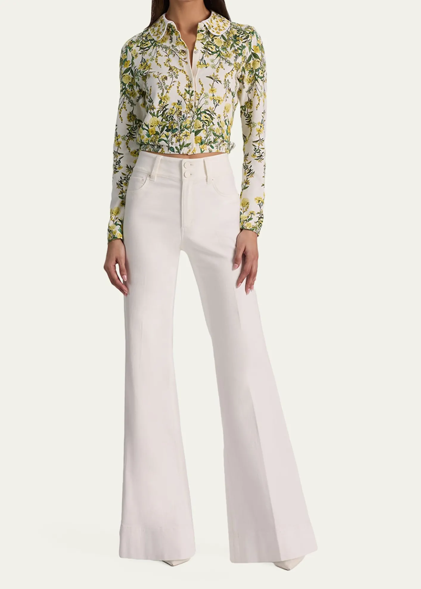 ALICE + OLIVIACarson Printed Cardigan