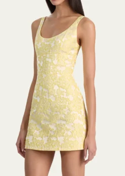 ALICE + OLIVIACharlotte Floral Jacquard Mini Dress