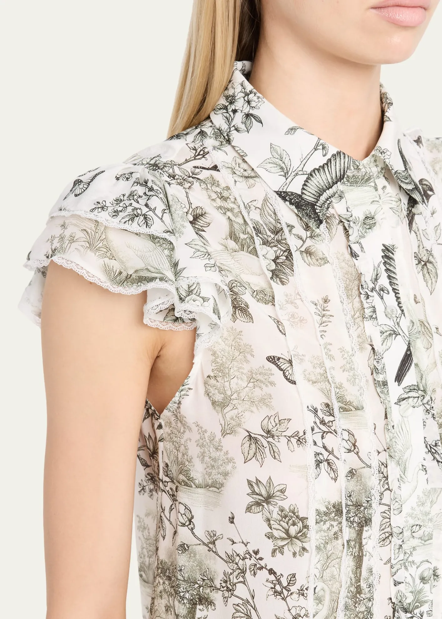 ALICE + OLIVIADaybreak Minda Ruffle Blouse