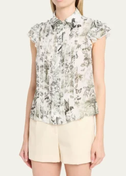 ALICE + OLIVIADaybreak Minda Ruffle Blouse