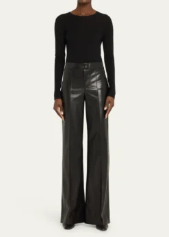 ALICE + OLIVIADylan Vegan Leather Wide-Leg Pants