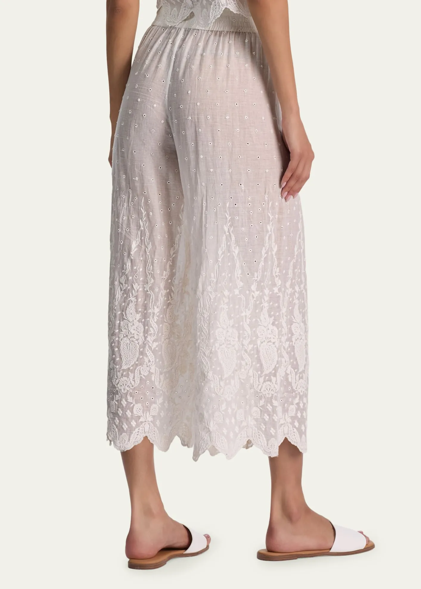 ALICE + OLIVIAElba Embroidered Cotton Pants