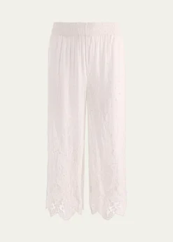 ALICE + OLIVIAElba Embroidered Cotton Pants