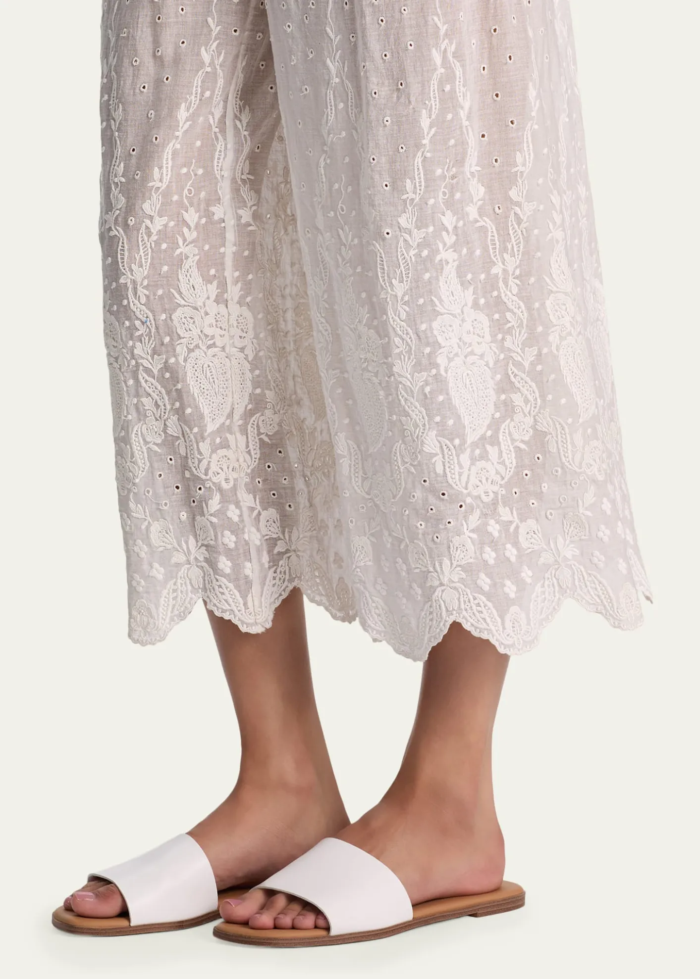 ALICE + OLIVIAElba Embroidered Cotton Pants