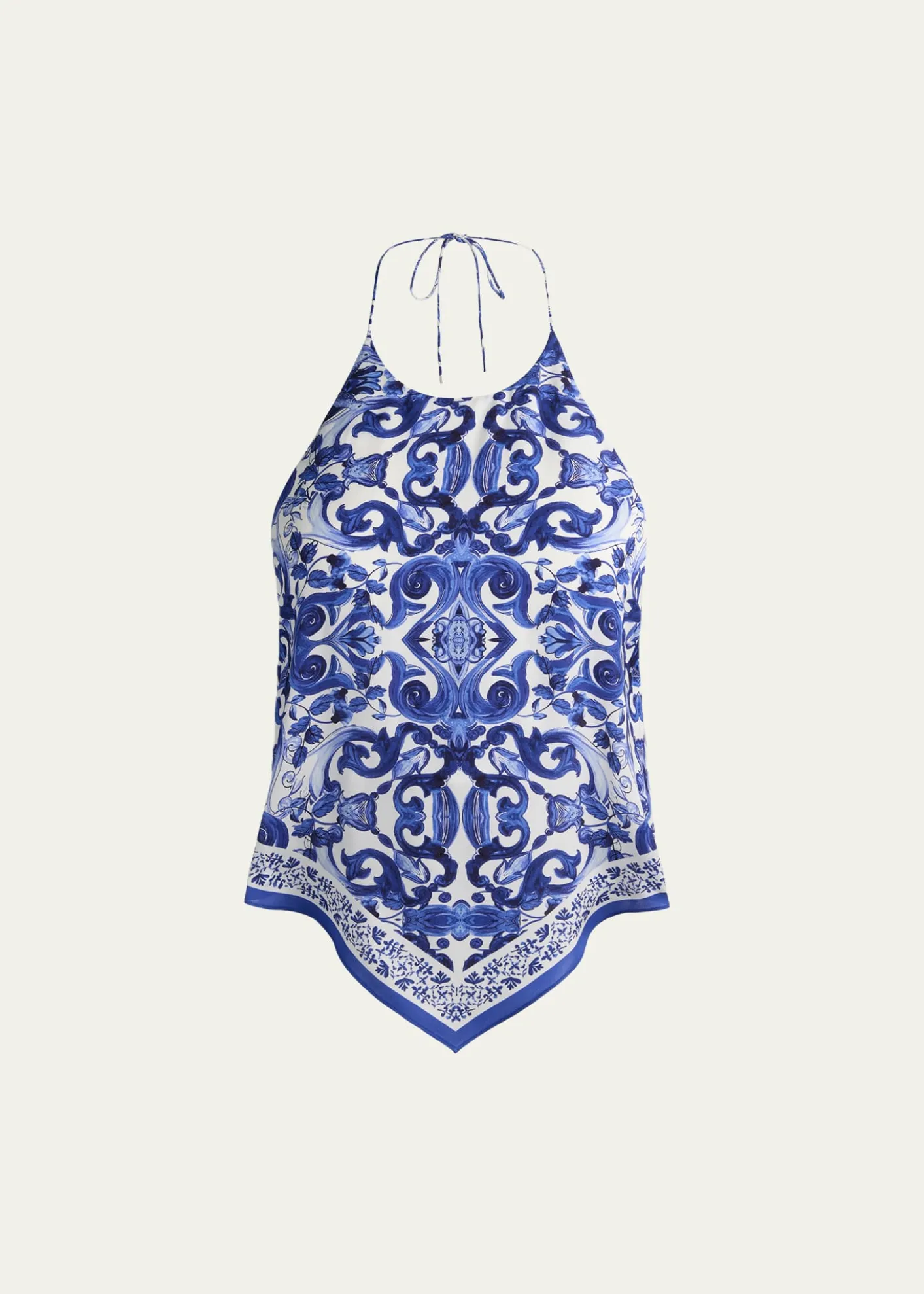 ALICE + OLIVIAFrenchie Handkerchief Halter Top