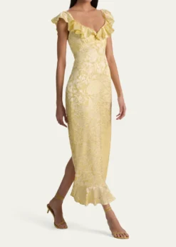 ALICE + OLIVIAGemma Ruffled Floral Maxi Dress