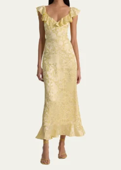 ALICE + OLIVIAGemma Ruffled Floral Maxi Dress