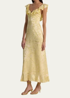 ALICE + OLIVIAGemma Ruffled Floral Maxi Dress