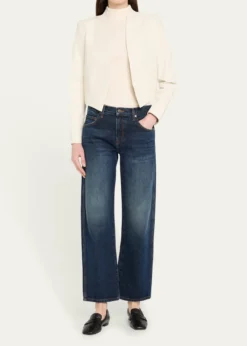 ALICE + OLIVIAHarvey Draped Open-Front Leather Jacket