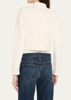 ALICE + OLIVIAHarvey Draped Open-Front Leather Jacket
