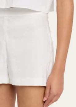 ALICE + OLIVIAHera Linen-Blend Flare Shorts