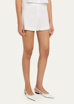 ALICE + OLIVIAHera Linen-Blend Flare Shorts