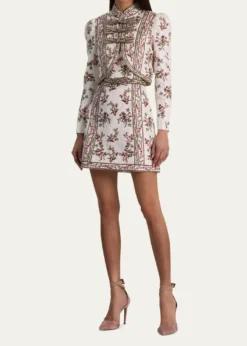 ALICE + OLIVIAIlaria Embroidered Cropped Jacket