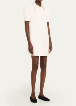 ALICE + OLIVIAJem Vegan Leather Puff-Sleeve Shirtdress