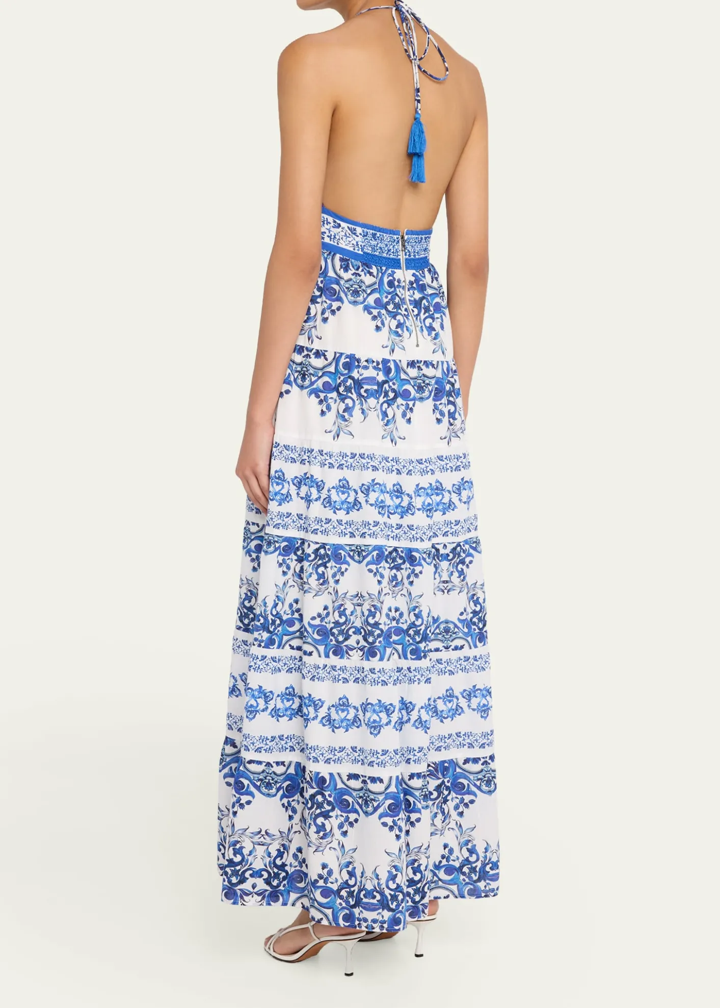 ALICE + OLIVIAKarolina Tiered Halter Maxi Dress