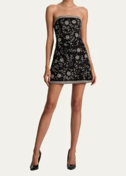 ALICE + OLIVIAKatia Embellished Strapless Mini Dress