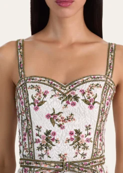 ALICE + OLIVIAKatia Embroidered Jacquard Mini Dress
