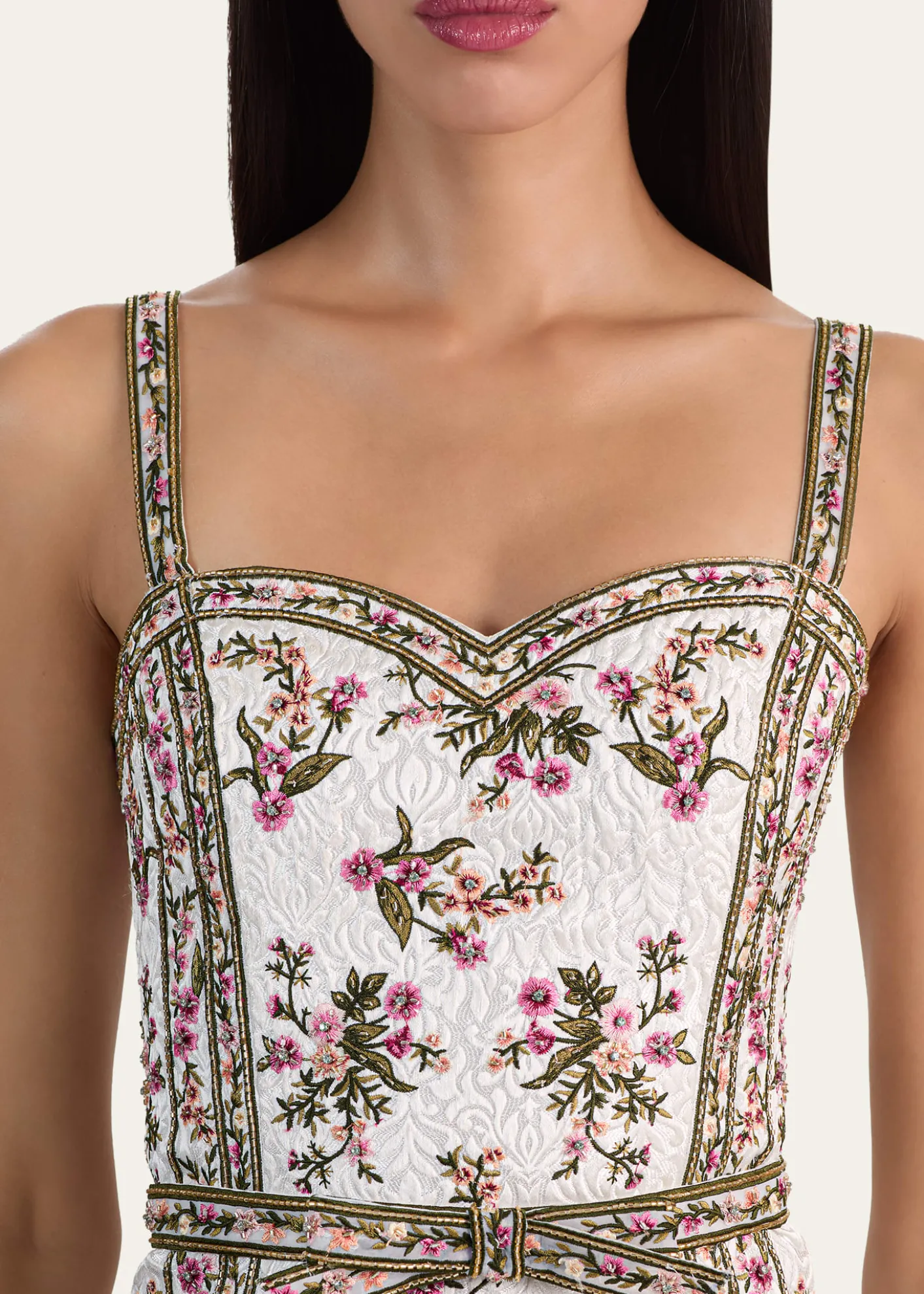ALICE + OLIVIAKatia Embroidered Jacquard Mini Dress