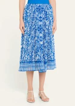 ALICE + OLIVIAKatz Pleated Midi Skirt