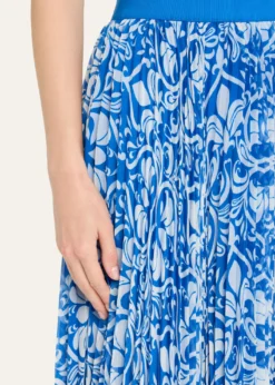 ALICE + OLIVIAKatz Pleated Midi Skirt