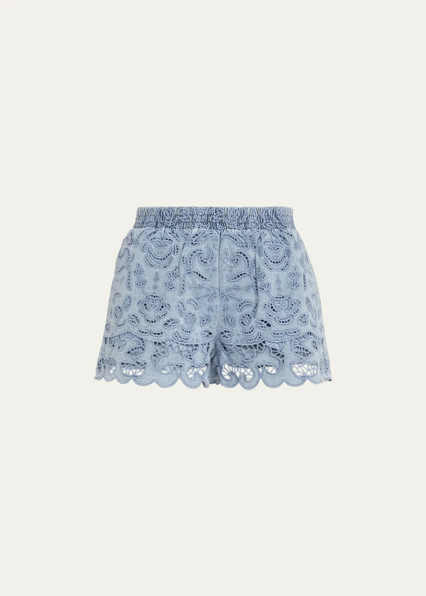 ALICE + OLIVIAKenley Eyelet Denim Shorts