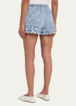 ALICE + OLIVIAKenley Eyelet Denim Shorts
