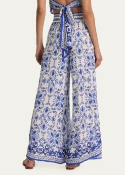 ALICE + OLIVIALarissa Smocked Open Pleat Pants