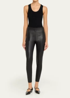 ALICE + OLIVIALennox Mid-Rise Leather Leggings