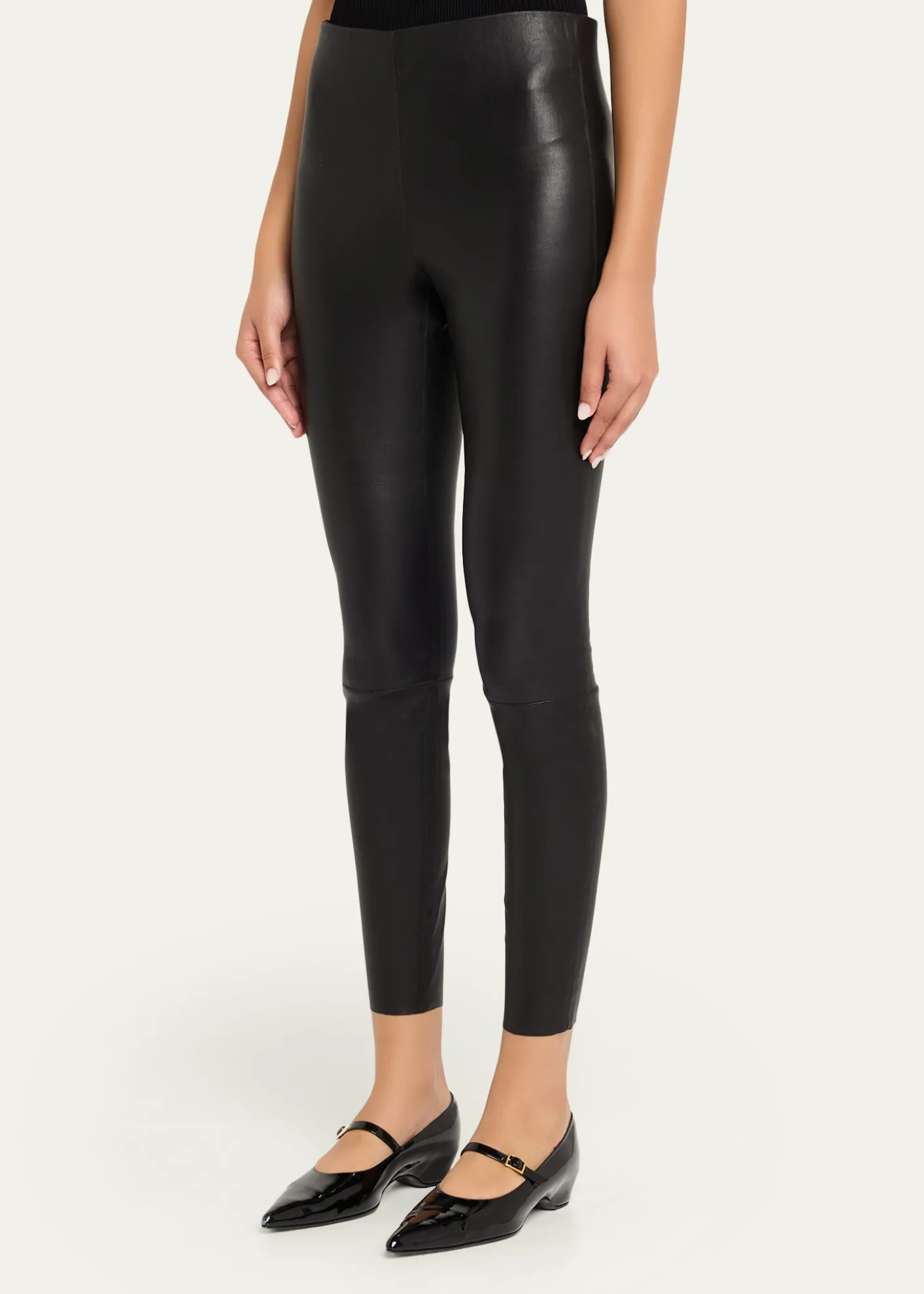 ALICE + OLIVIALennox Mid-Rise Leather Leggings